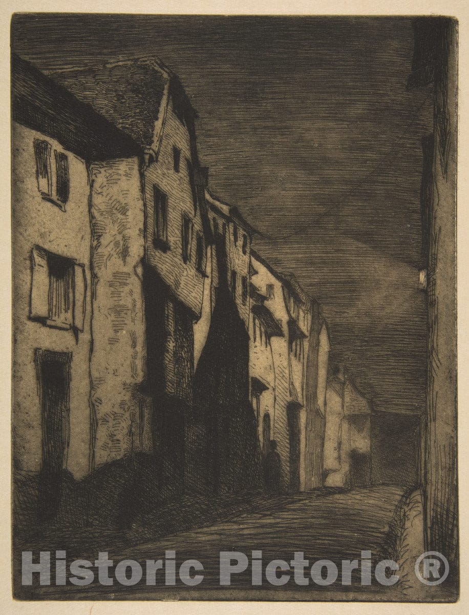 Art Print : James McNeill Whistler - Street at Saverne 1 : Vintage Wall Art
