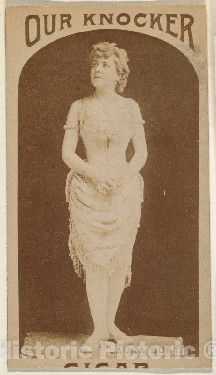 Photo Print : Laura Burt, from The Actresses Series (N665) Promoting Our Knocker Cigars : Vintage Wall Art