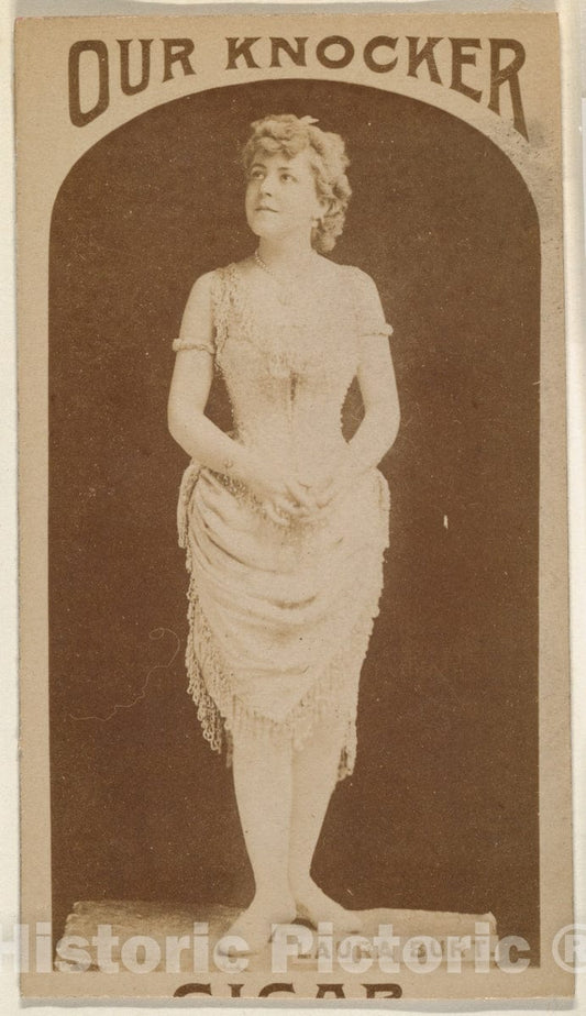 Photo Print : Laura Burt, from The Actresses Series (N665) Promoting Our Knocker Cigars : Vintage Wall Art