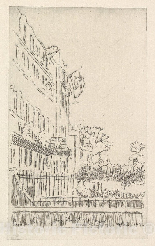 Art Print : Walter Richard Sickert - Cruikshank's House on Coronation Day : Vintage Wall Art