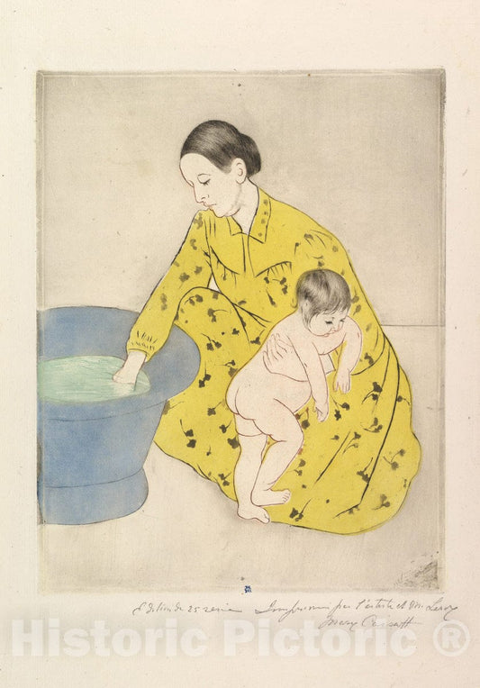 Art Print : Mary Cassatt - The Bath 2 : Vintage Wall Art