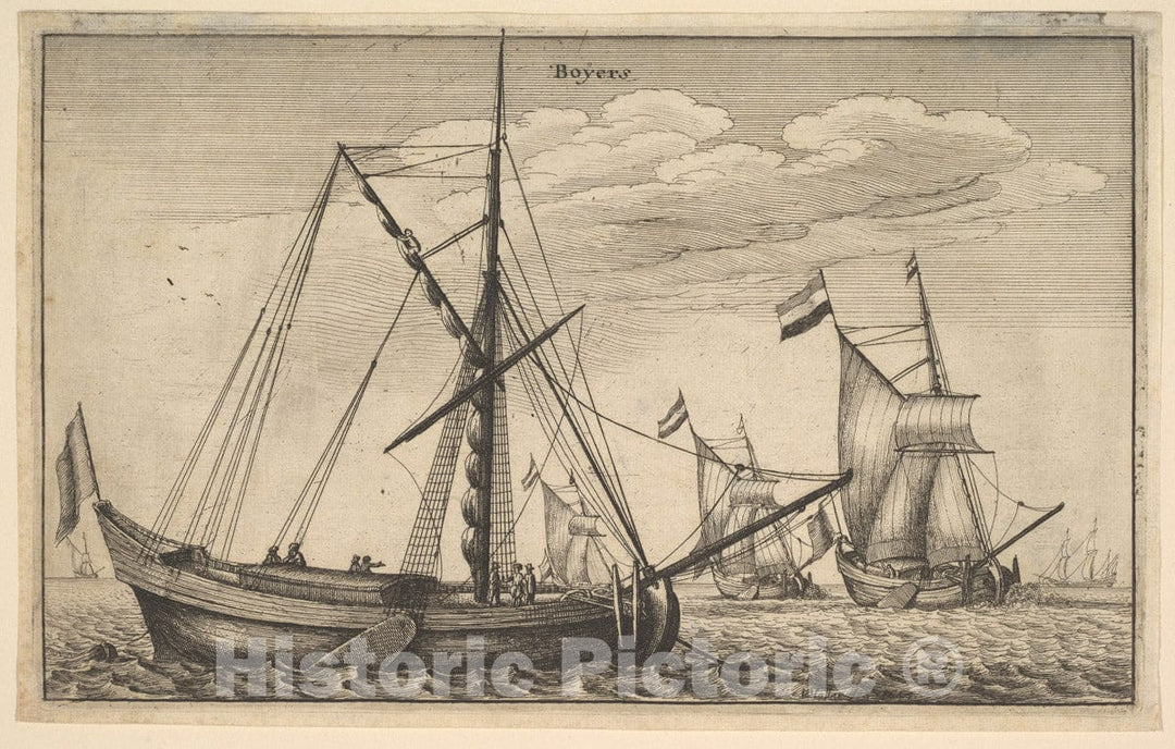 Art Print : Wenceslaus Hollar - Boÿers 1 : Vintage Wall Art
