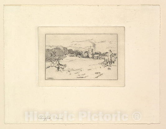 Art Print : Walter Richard Sickert - Chagford (The Small Plate) : Vintage Wall Art