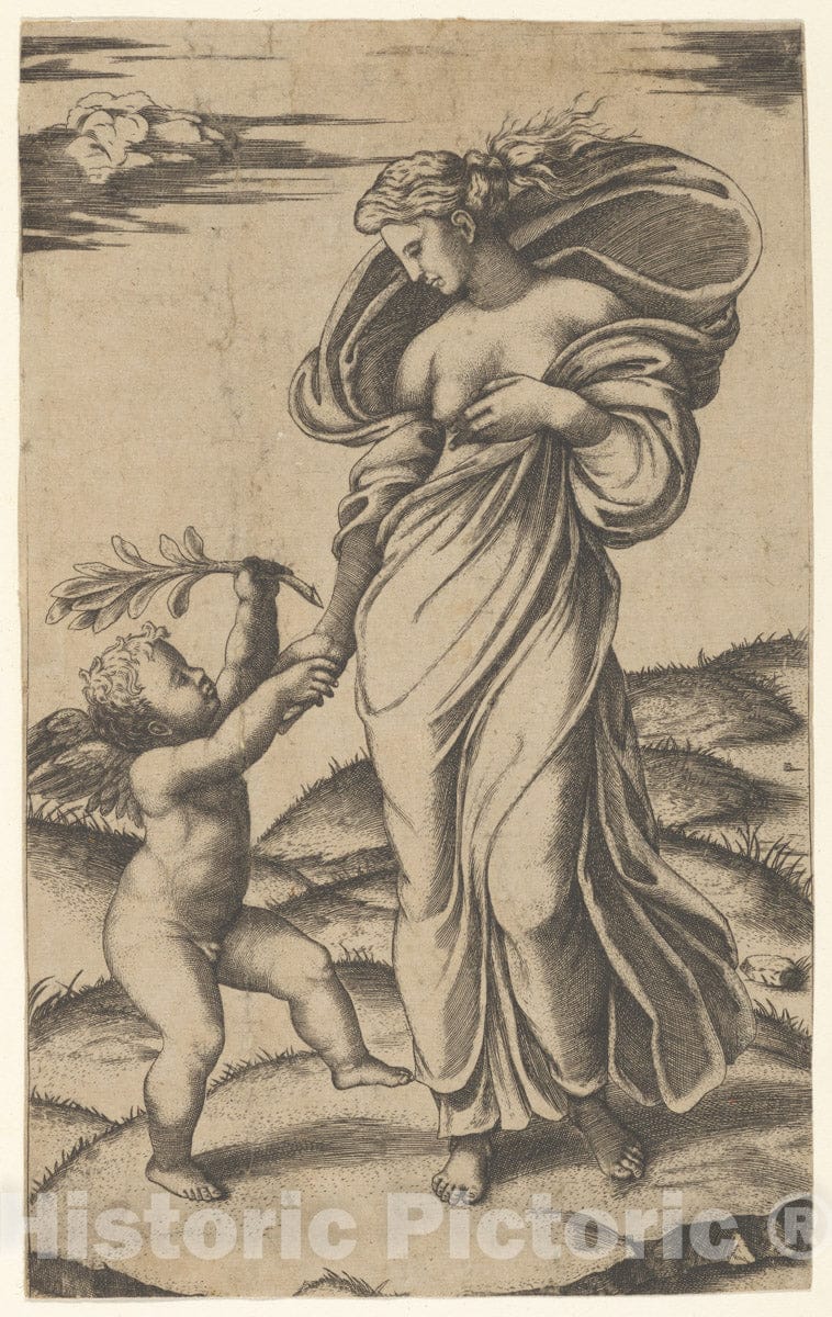 Art Print : Marcantonio Raimondi - an Allegory of Peace