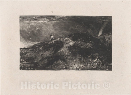 Art Print : David Lucas - Hampstead Heath 2 : Vintage Wall Art