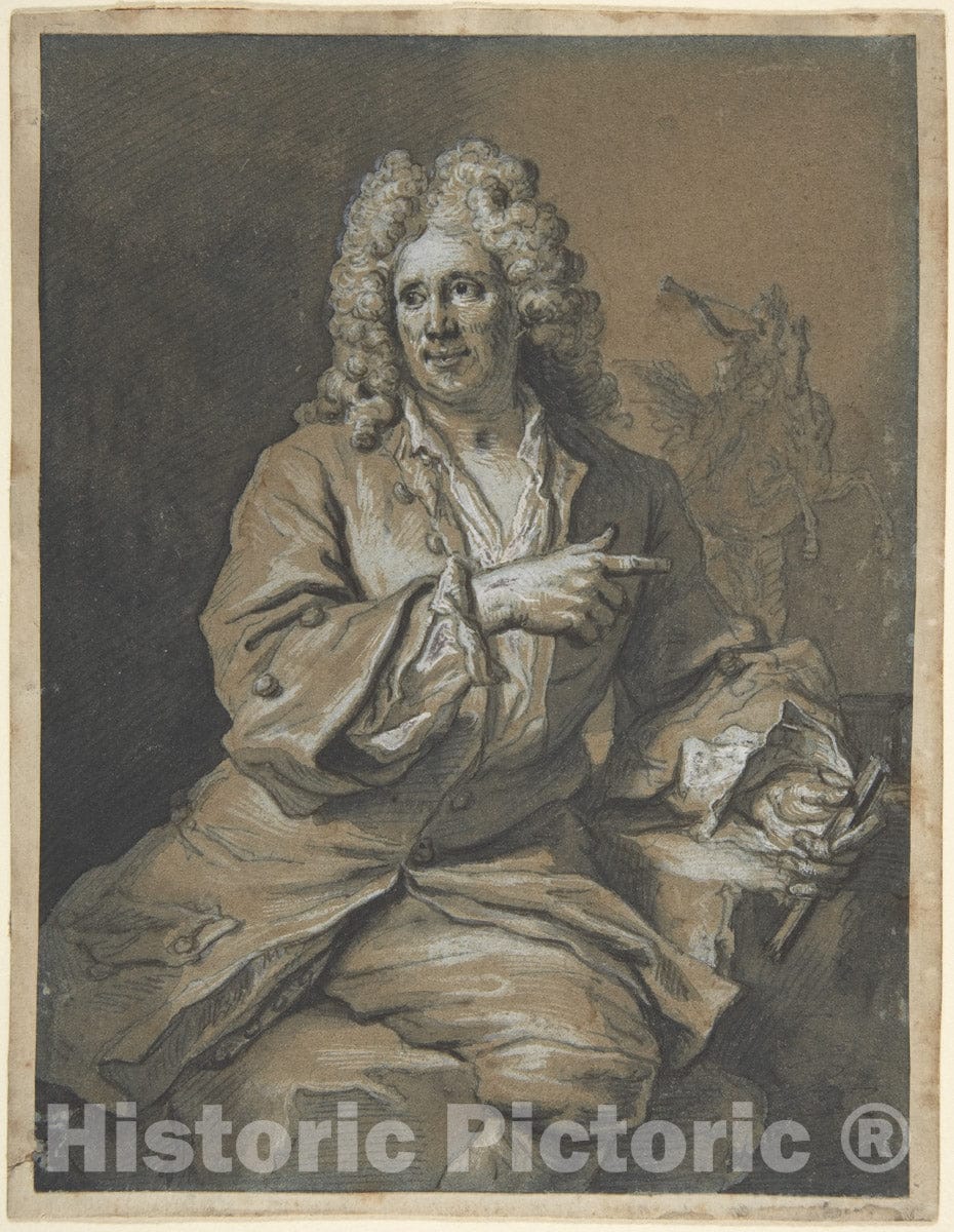 Art Print : Gilles Allou - The Sculptor Antoine Coysevox : Vintage Wall Art