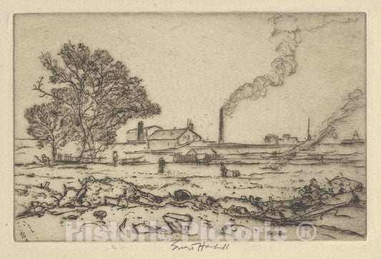 Art Print : Ernest Haskell - Outskirts of Boston : Vintage Wall Art