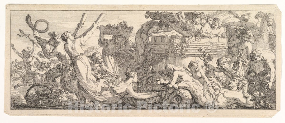 Art Print : Joseph Marie Vien - The Arrival of The Wine Vat : Vintage Wall Art