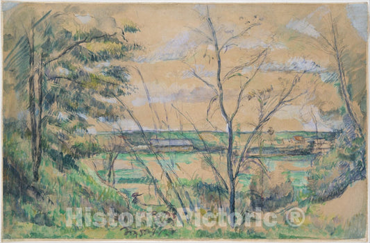 Art Print : Paul Cézanne - in The Oise Valley : Vintage Wall Art