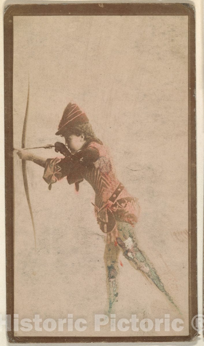 Photo Print : Actress with Bow and Arrow, from The Actresses Series (N668) : Vintage Wall Art