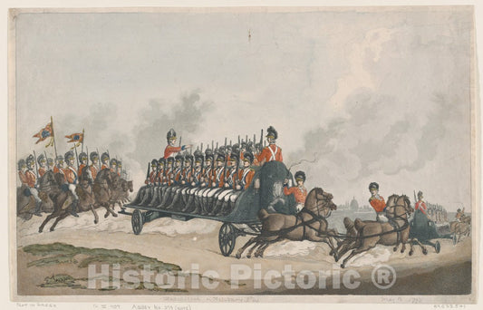 Art Print : Thomas Rowlandson - Expedition, or Military Fly 1 : Vintage Wall Art