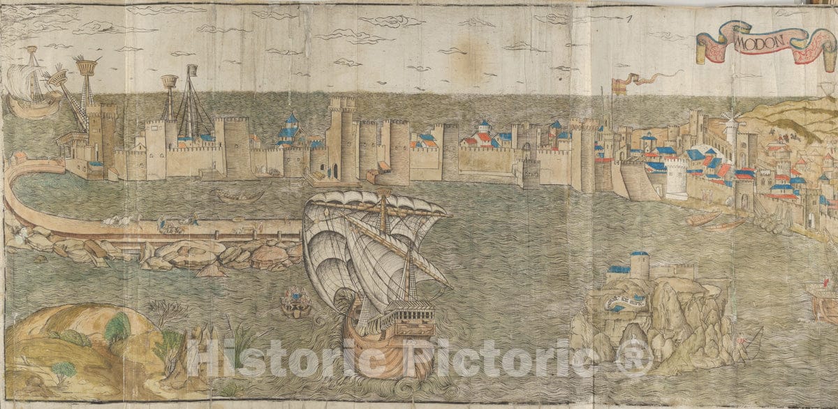 Art Print : Translated by Nicolas Le Huen - La Peregrination en Terre Sainte (Pilgrimage to The Holy Land) : Vintage Wall Art