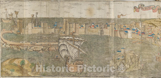 Art Print : Translated by Nicolas Le Huen - La Peregrination en Terre Sainte (Pilgrimage to The Holy Land) : Vintage Wall Art