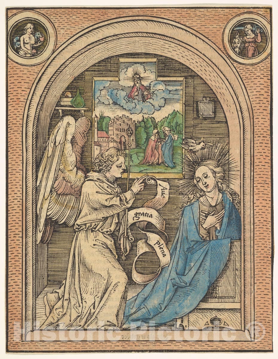 Art Print : Hans Wechtlin - The Annunciation : Vintage Wall Art