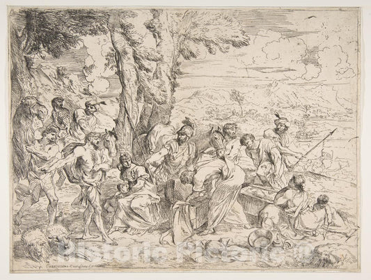 Art Print : Giovanni Benedetto Castiglione (Il Grechetto) - Laban Searching for Idols Among Jacob's Possessions 1 : Vintage Wall Art