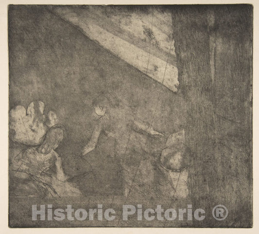 Art Print : Edgar Degas - at The Café des Ambassadeurs : Vintage Wall Art