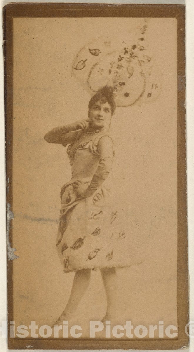 Photo Print : Actress Wearing Costume with Elaborate Headpiece, from The Actresses Series (N668) : Vintage Wall Art