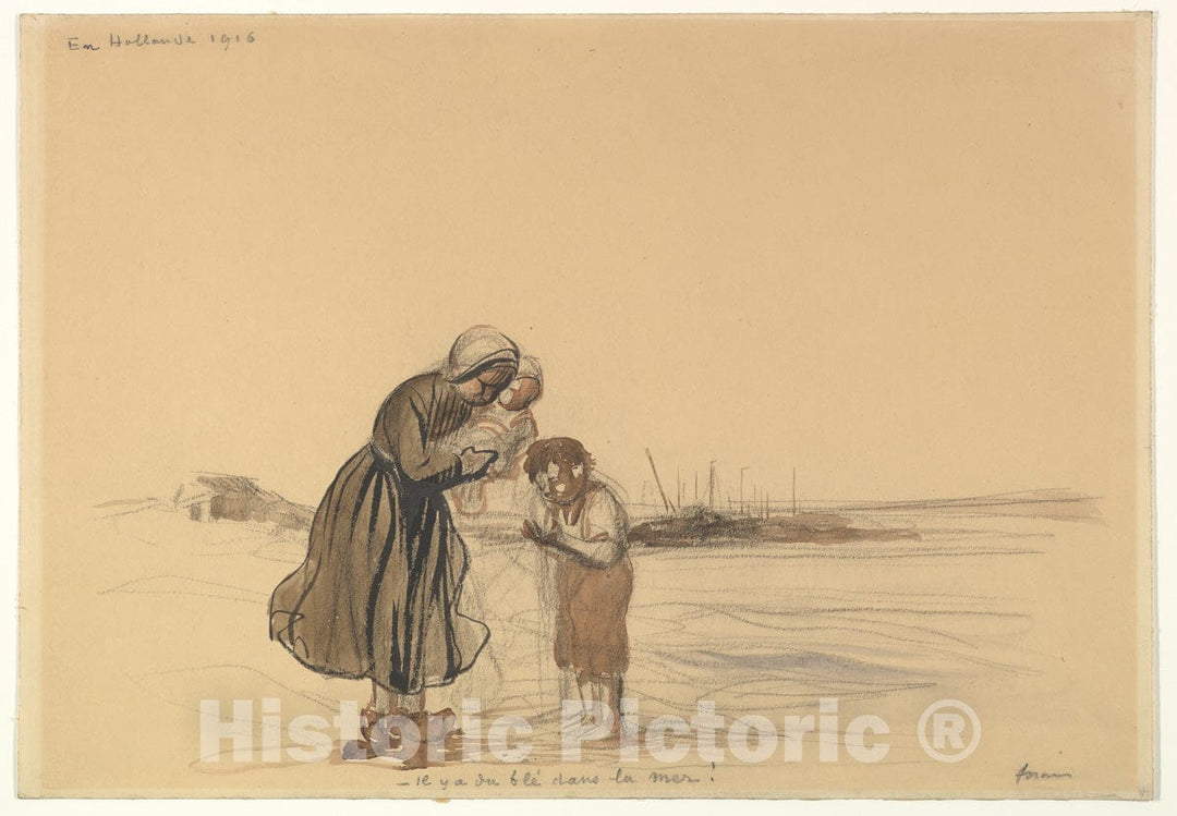Art Print : Jean-Louis Forain - There is Wheat in The Sea! : Vintage Wall Art