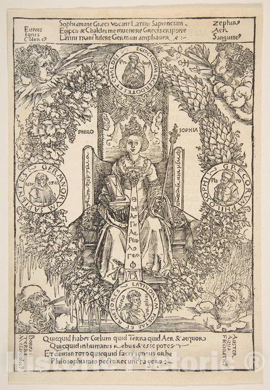 Art Print : Albrecht Dürer - Philosophy : Vintage Wall Art
