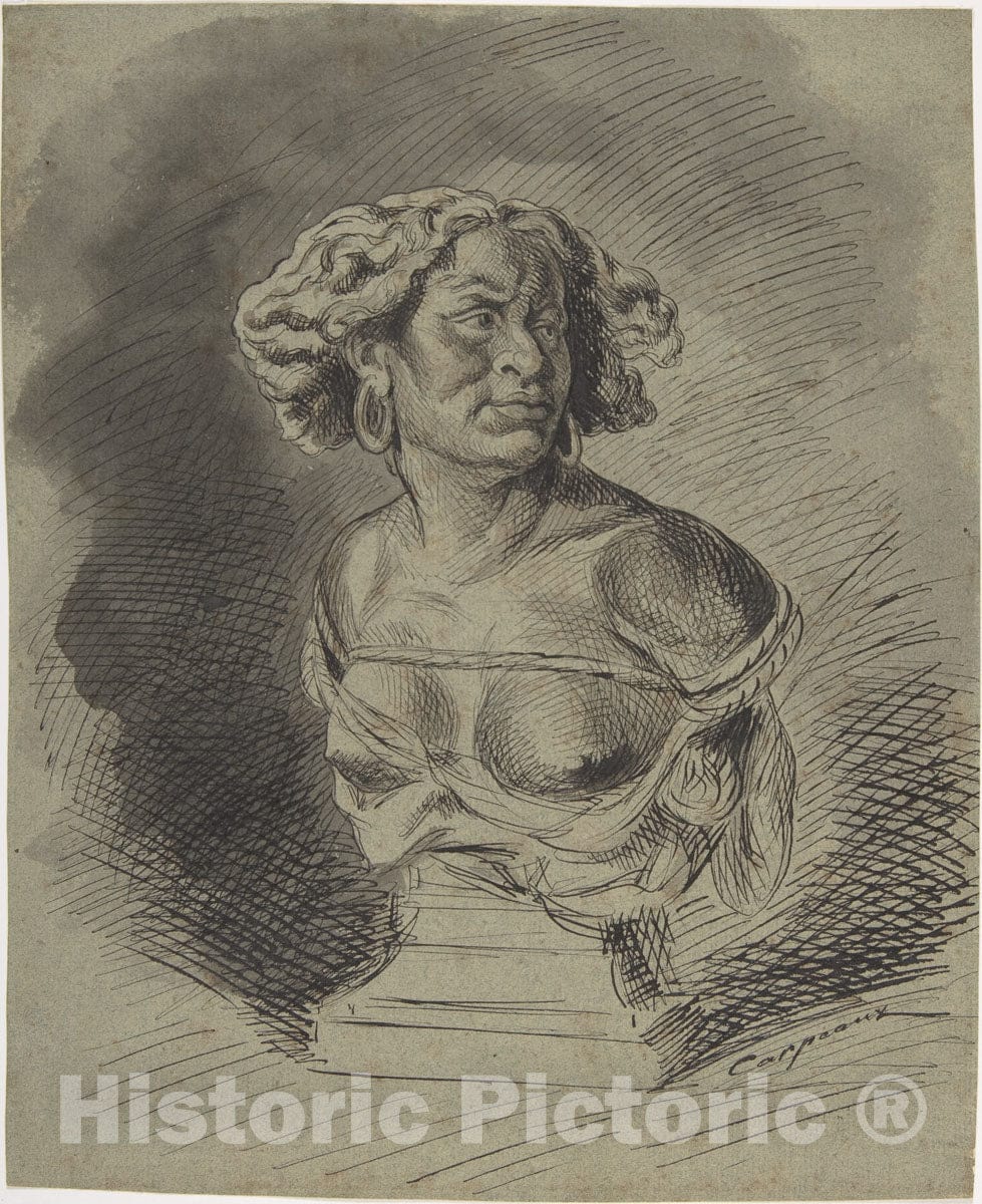 Art Print : Jean-Baptiste Carpeaux - Africa: Study for Sculpture : Vintage Wall Art