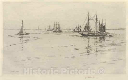 Art Print : Charles Adams Platt - Buttermilk Channel : Vintage Wall Art