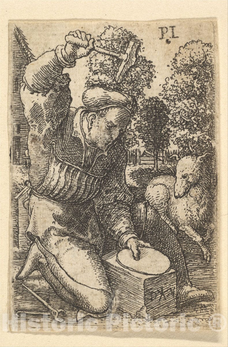 Art Print : Dirck Vellert - The Smith : Vintage Wall Art