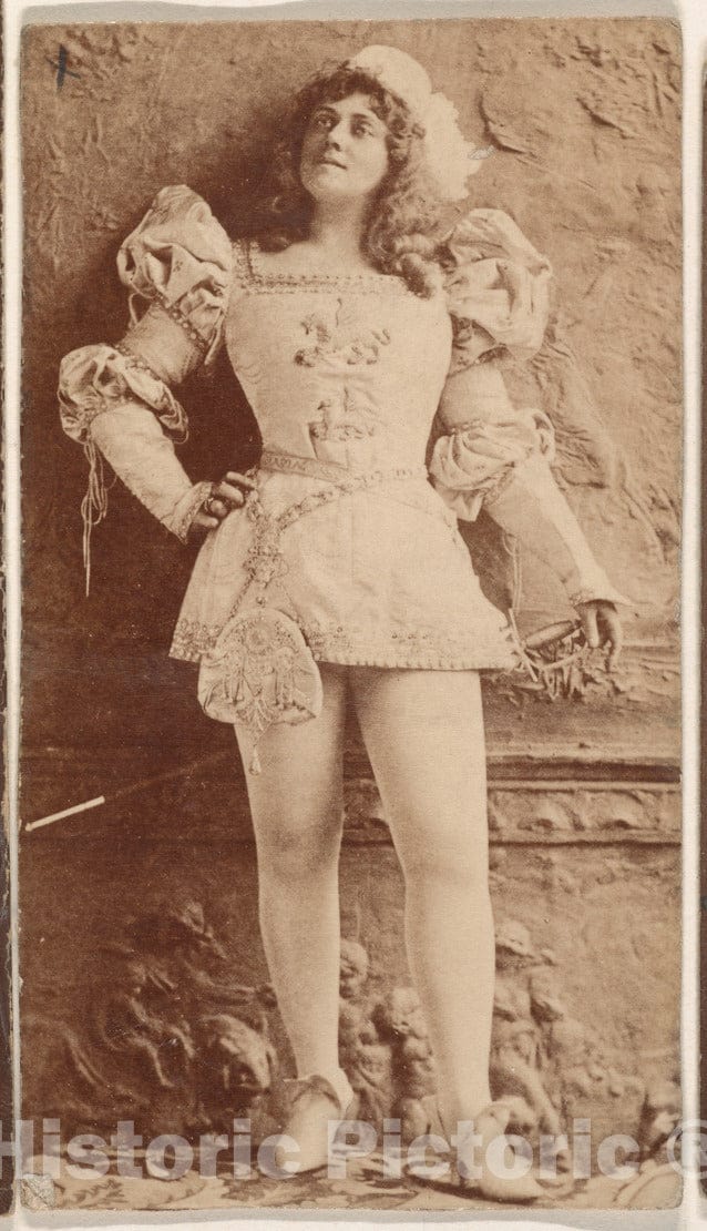 Photo Print : Actress Wearing Costume with Sword, from The Actresses Series (N668) : Vintage Wall Art