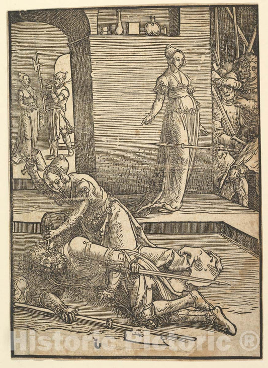 Art Print : Lucas Van Leyden - Jael Killing Sisera, Without Ornamental Frame (Copy) : Vintage Wall Art