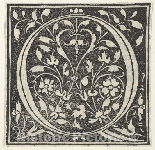 Art Print : Anonymous, Italian, 15th Century - Initial Letter Q : Vintage Wall Art