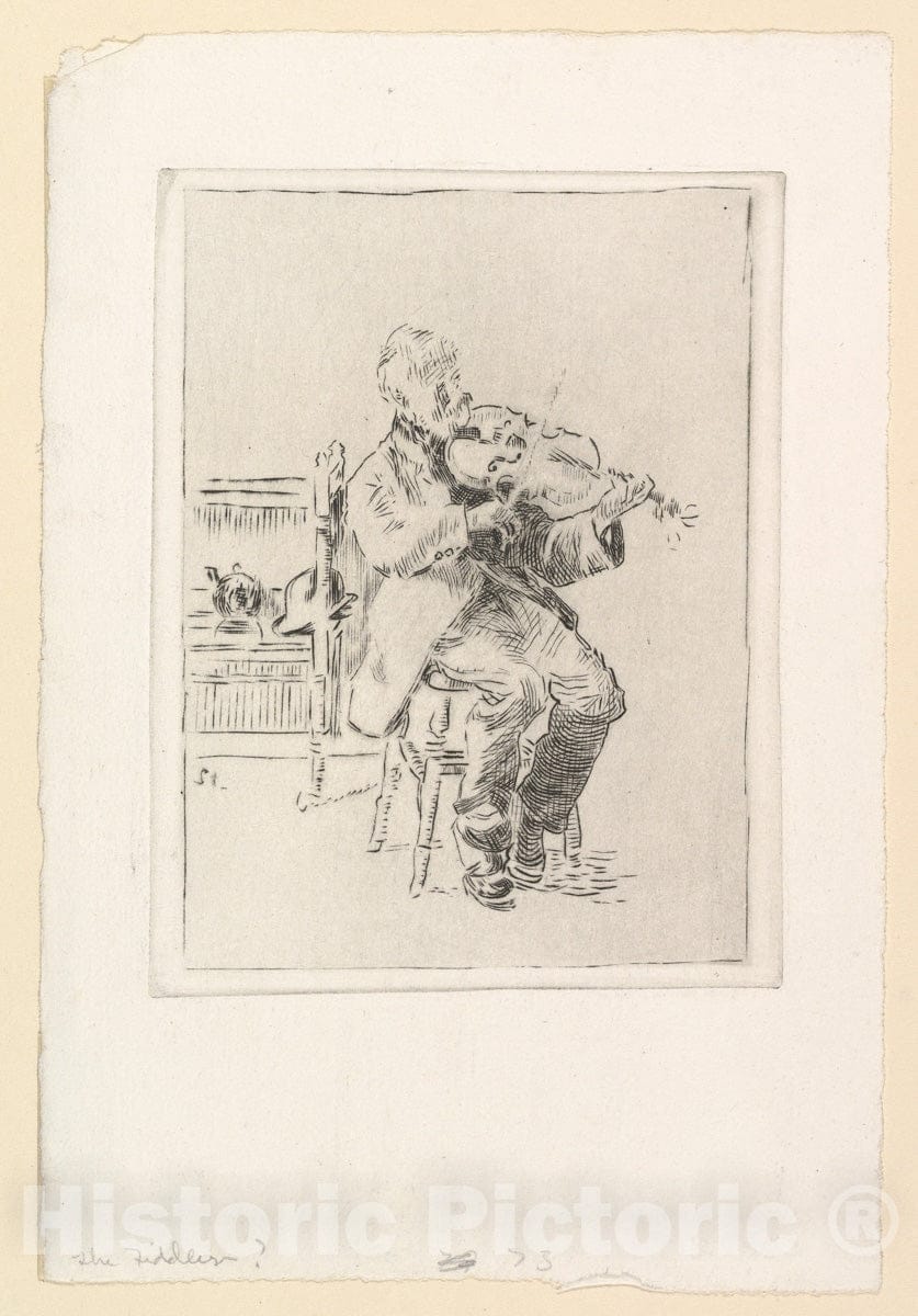 Art Print : Walter Richard Sickert - The Old Fiddler (The Small Plate) : Vintage Wall Art