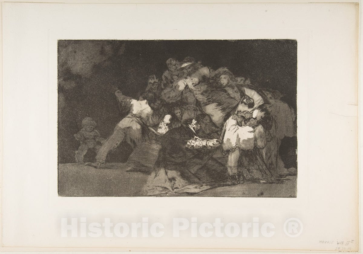 Art Print : Goya - Plate 9 from The 'Disparates':General Folly : Vintage Wall Art
