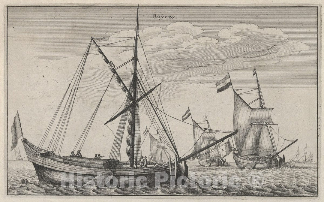 Art Print : Wenceslaus Hollar - Boÿers 2 : Vintage Wall Art