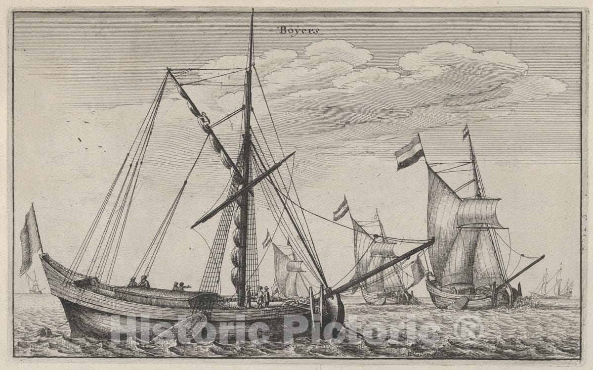 Art Print : Wenceslaus Hollar - Boÿers 2 : Vintage Wall Art