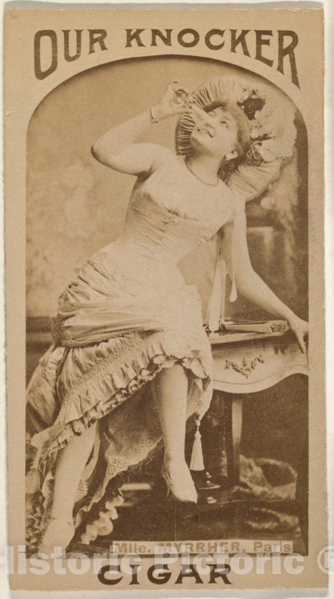 Photo Print : Mlle. Myrrher, Paris, from The Actresses Series (N665) Promoting Our Knocker Cigars : Vintage Wall Art