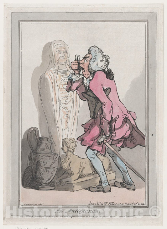 Art Print : Thomas Rowlandson - an Antiquarian : Vintage Wall Art