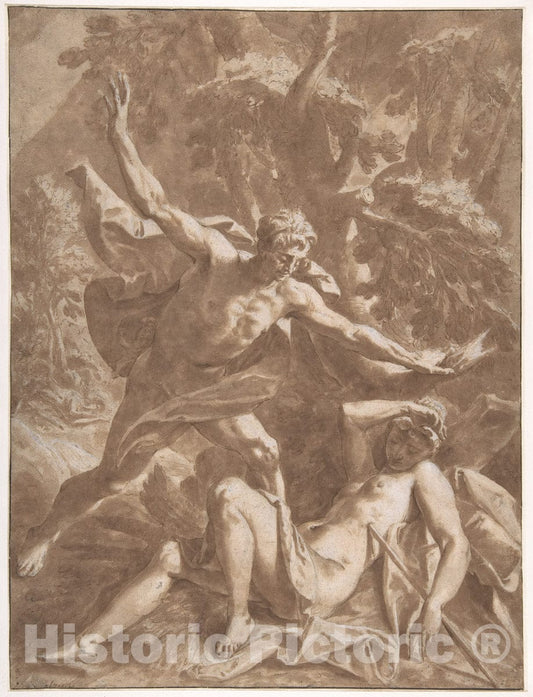 Art Print : Netherlandish, 16th Century - Cephalus and Procris : Vintage Wall Art