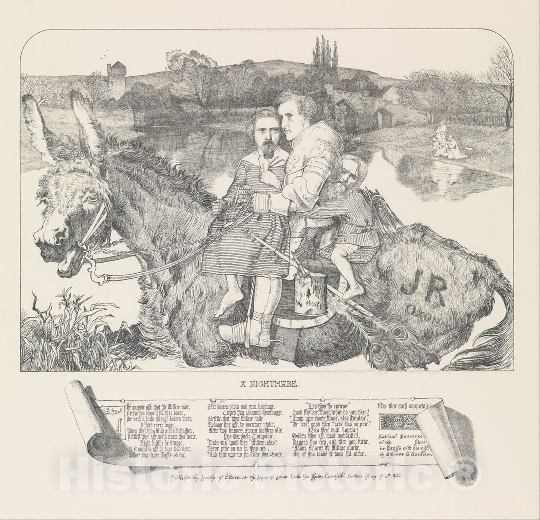 Art Print : Frederick Augustus Sandys - A Nightmare : Vintage Wall Art