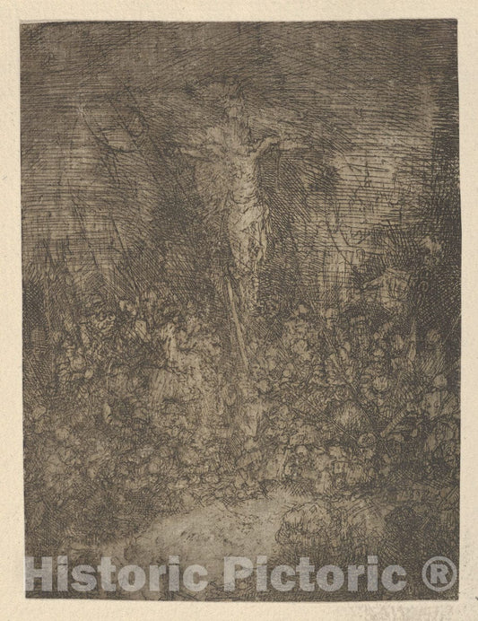 Art Print : Rodolphe Bresdin - La Crucifixion (The Crucifixion) : Vintage Wall Art