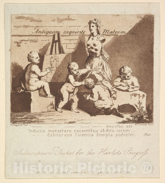 Art Print : Etched and published by Richard Livesay - Boys Peeping at Nature : Vintage Wall Art