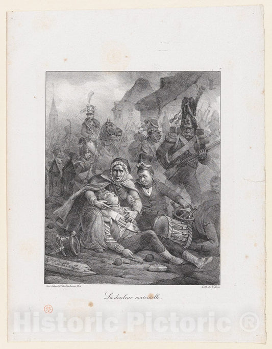 Art Print : Hippolyte Bellangé - A Mother's Sadness : Vintage Wall Art