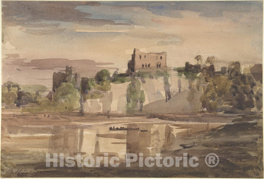 Art Print : Philip Wilson Steer - Chepstow Castle River Wye, Monmouthshire : Vintage Wall Art
