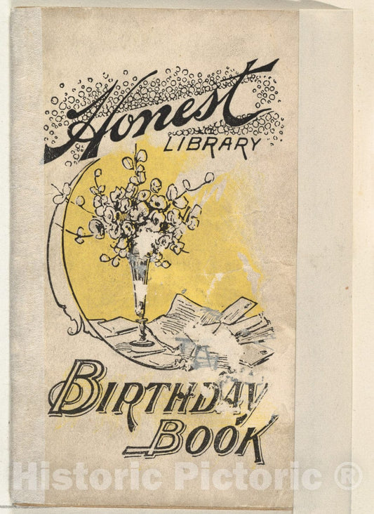 Art Print : Issued by W. Duke, Sons & Co. - Birthday Book, from The Honest Library Series Issued by Duke Sons & Co. to Promote Honest Long Cut Tobacco : Vintage Wall Art