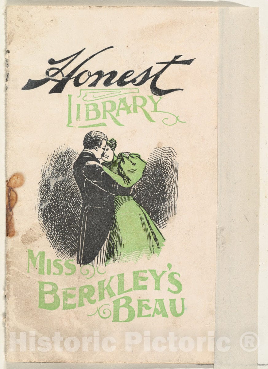 Art Print : Issued by W. Duke, Sons & Co. - Miss Berkley's Beau, from the Honest Library series issued by Duke Sons & Co. to promote Honest Long Cut Tobacco : Vintage Wall Art