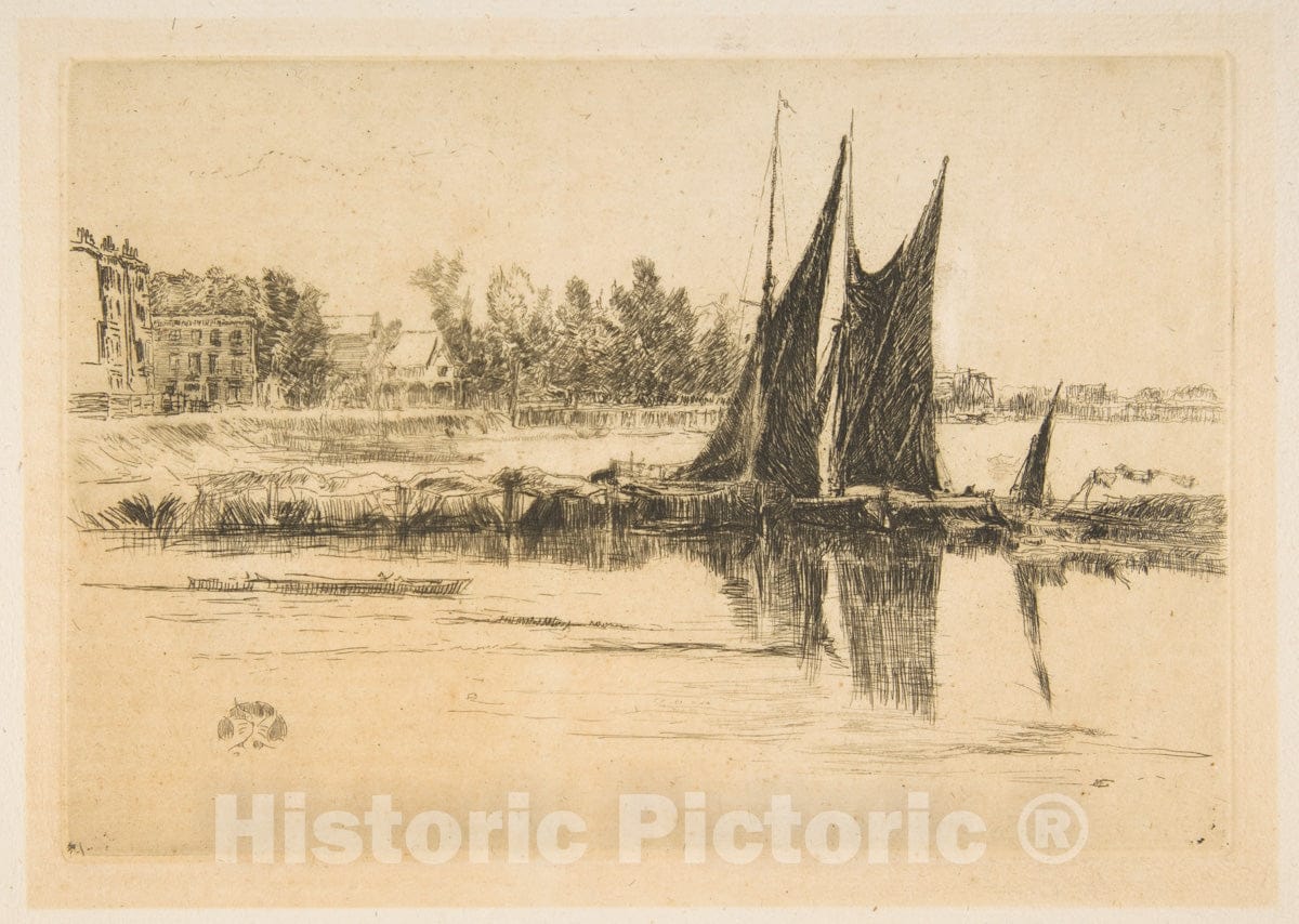 Art Print : James McNeill Whistler - Hurlingham 1 : Vintage Wall Art