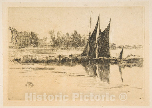 Art Print : James McNeill Whistler - Hurlingham 1 : Vintage Wall Art