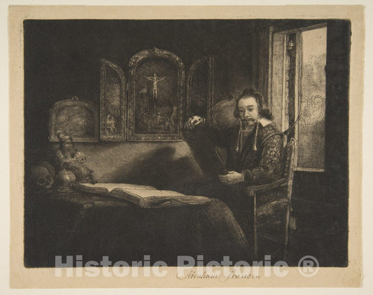 Art Print : Rembrandt (Rembrandt Van Rijn) - Portrait of Abraham Francen : Vintage Wall Art
