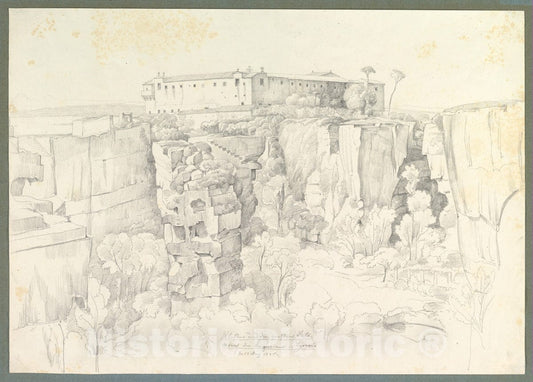 Art Print : Anton Hallmann - Cloister in Syracuse : Vintage Wall Art