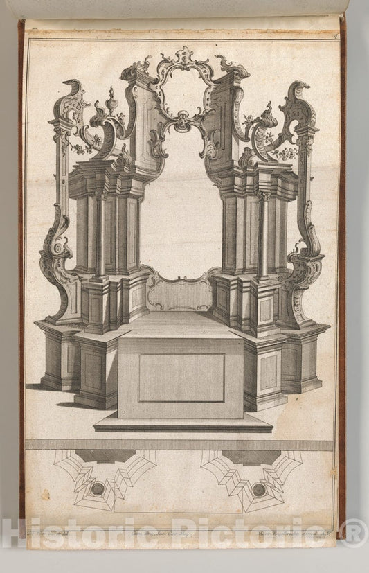 Art Print : Jacob Gottlieb Thelot - Design for a Monumental Altar : Vintage Wall Art