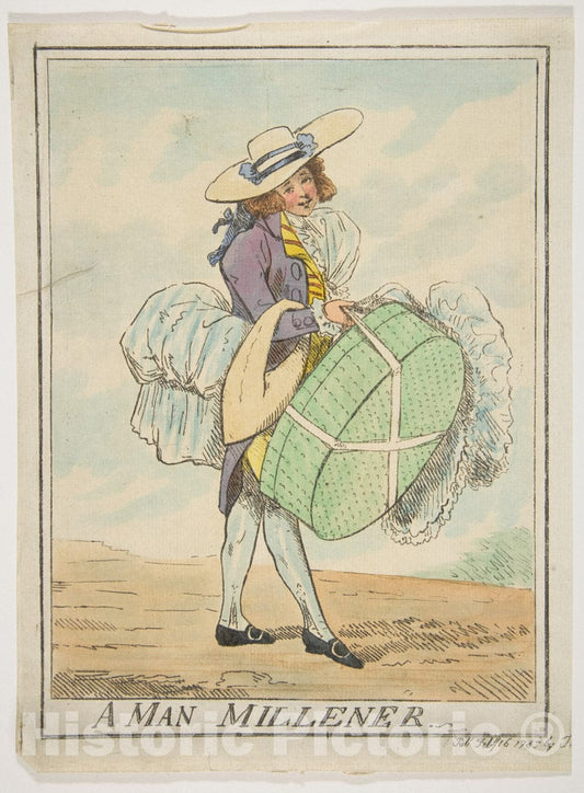 Art Print : Henry Kingsbury - A Man Millener : Vintage Wall Art