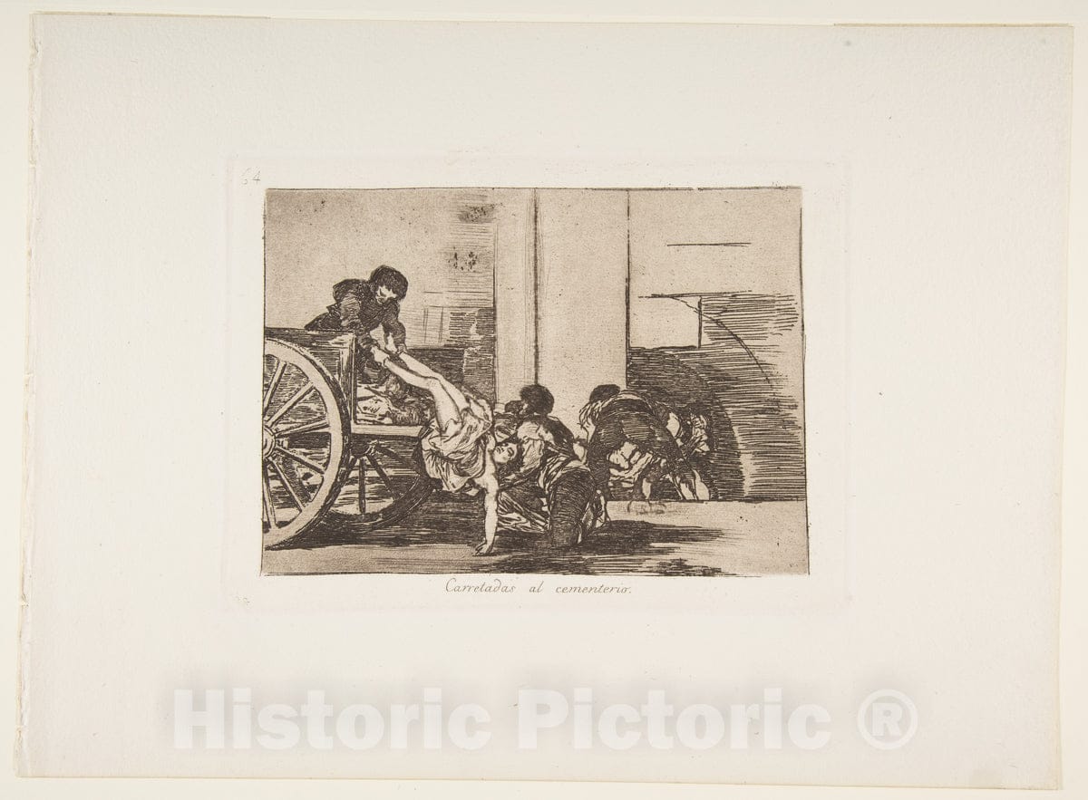 Art Print : Plate 64 from 'The Disasters of War' - Artist: Goya - Created: c1811 : Vintage Wall Art